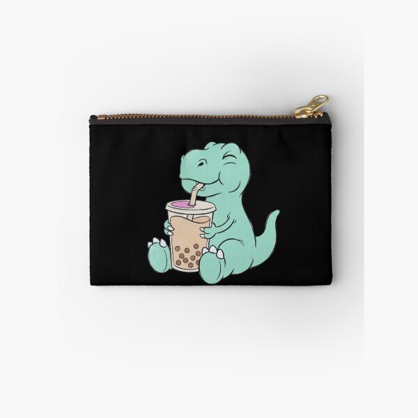 Item preview, T-Rex Drinking Boba Milk Tea with Tiny Arms – 1930s Rubberhose Cartoon Distressed Illustration designed and sold by OnPointOutfits.