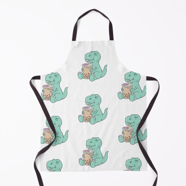 Item preview, T-Rex Drinking Boba Milk Tea with Tiny Arms – 1930s Rubberhose Cartoon Distressed Illustration designed and sold by OnPointOutfits.