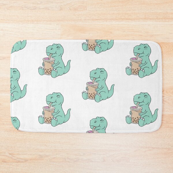 Item preview, T-Rex Drinking Boba Milk Tea with Tiny Arms – 1930s Rubberhose Cartoon Distressed Illustration designed and sold by OnPointOutfits.