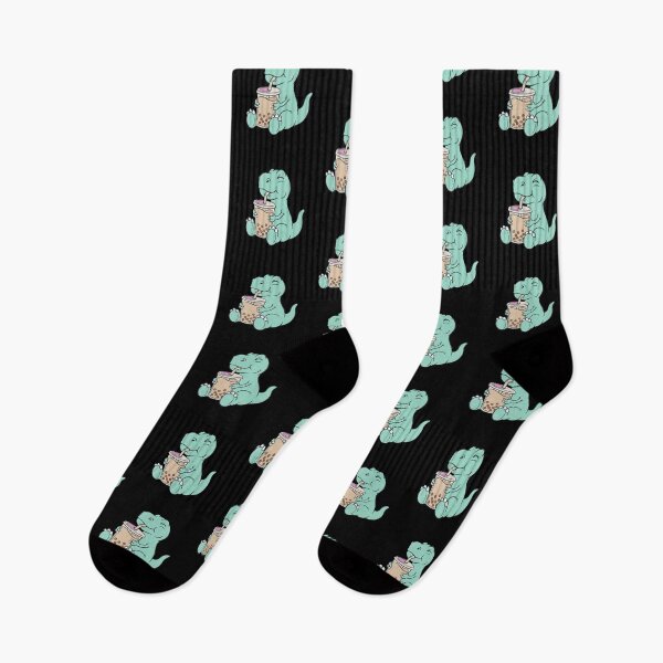 Item preview, T-Rex Drinking Boba Milk Tea with Tiny Arms – 1930s Rubberhose Cartoon Distressed Illustration designed and sold by OnPointOutfits.