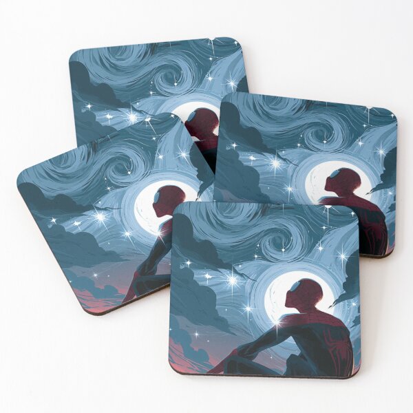 Item preview, Spider-Man Starry Night - Hero Sitting Under Moon Poster designed and sold by ItsAllYellow.