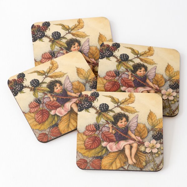 Item preview, Art Nouveau Fairy Vintage Blackberry Illustration for Fantasy Art Lovers designed and sold by RickE.
