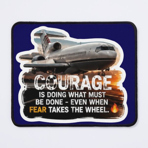 Item preview, Courage Is Doing What Must Be Done Airplane - Motivational Quote Sticker designed and sold by Scro-Ciob-Shop.