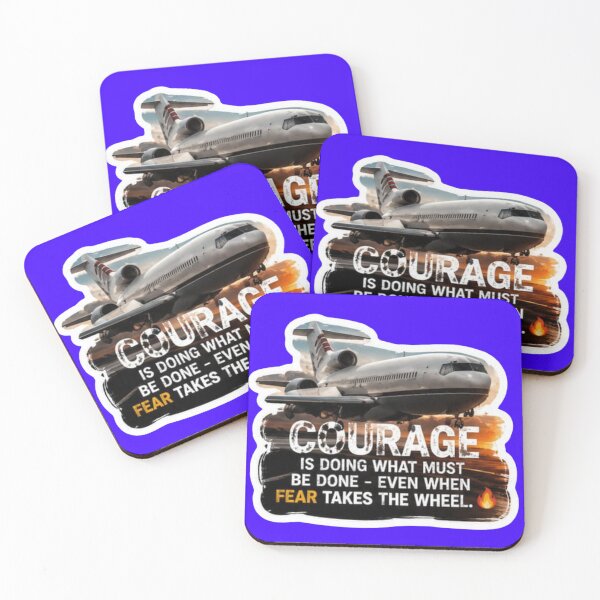 Item preview, Courage Is Doing What Must Be Done Airplane - Motivational Quote Sticker designed and sold by Scro-Ciob-Shop.