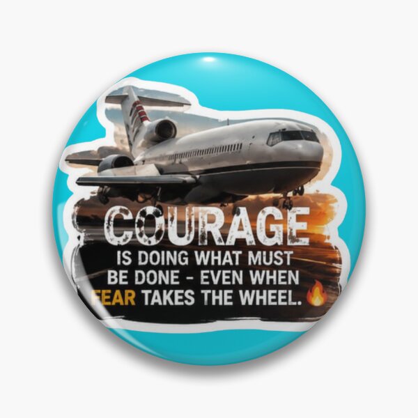 Item preview, Courage Is Doing What Must Be Done Airplane - Motivational Quote Sticker designed and sold by Scro-Ciob-Shop.