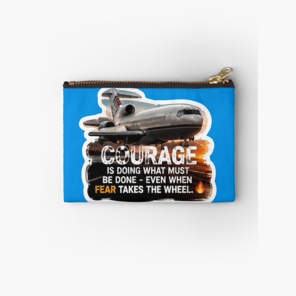 Item preview, Courage Is Doing What Must Be Done Airplane - Motivational Quote Sticker designed and sold by Scro-Ciob-Shop.