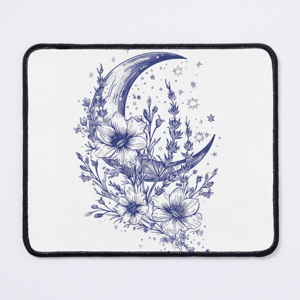 Item preview, Botanical Moon and Floral Illustration designed and sold by lunettebloom.