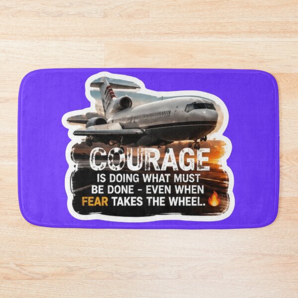 Item preview, Courage Is Doing What Must Be Done Airplane - Motivational Quote Sticker designed and sold by Scro-Ciob-Shop.
