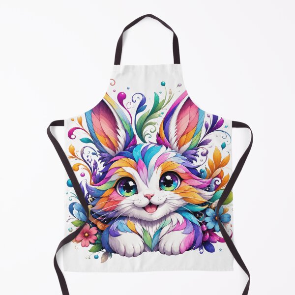Item preview, Whimsical colorful rabbit illustration designed and sold by urbanshop7.