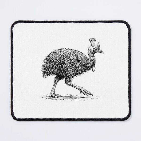 Item preview, Vintage Woodcut Cassowary Illustration designed and sold by DuckOddity.