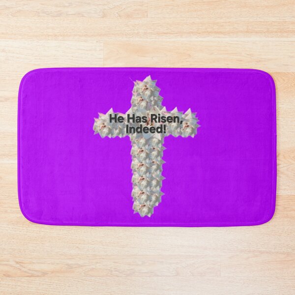 Item preview, He has risen Easter white rose cross designed and sold by gracehopelove.