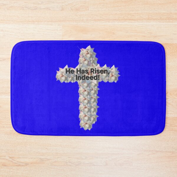 Item preview, He has risen Easter white rose cross designed and sold by gracehopelove.