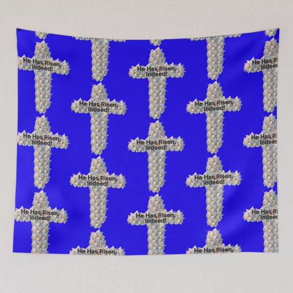 Item preview, He has risen Easter white rose cross designed and sold by gracehopelove.