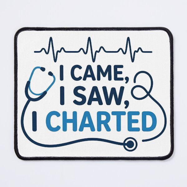 Item preview, I Came I Saw I Charted - Nurse & Nursing Life Sticker designed and sold by Nurse Craft Studio.