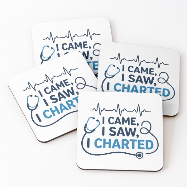 Item preview, I Came I Saw I Charted - Nurse & Nursing Life Sticker designed and sold by Nurse Craft Studio.