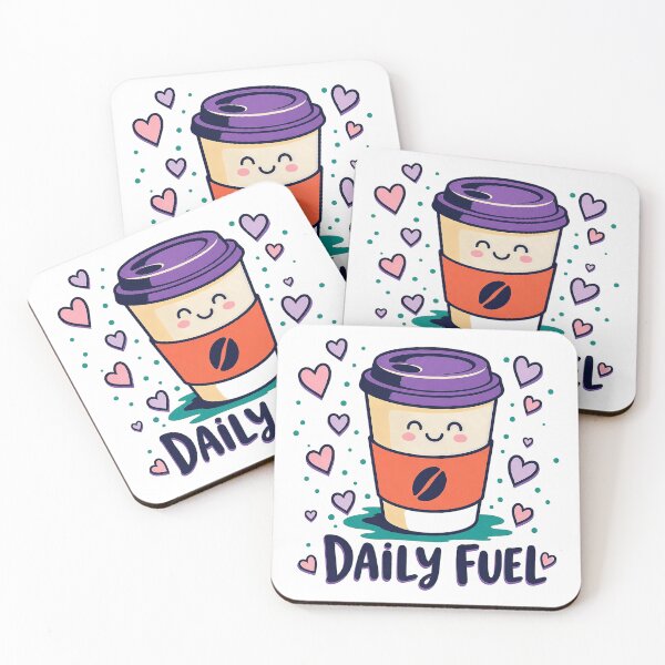 Item preview, Daily Fuel – Cute Smiling Kawaii Coffee designed and sold by anabellstar design co.