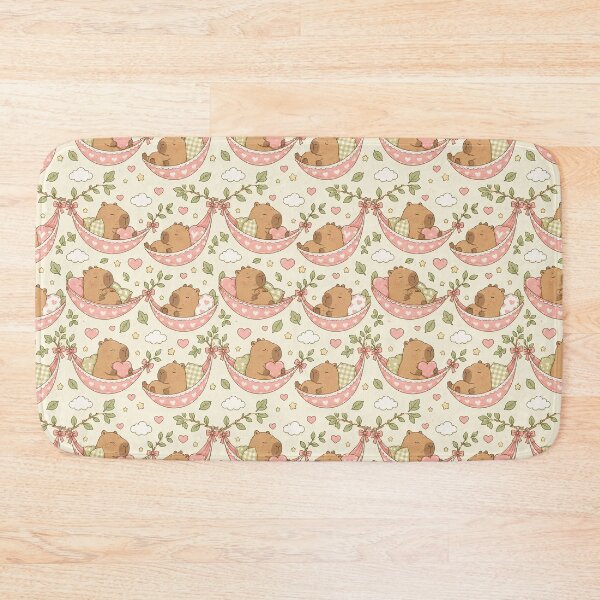 Item preview, Capybara Heart Hammock Kawaii Pattern designed and sold by Soft Berry Studio.