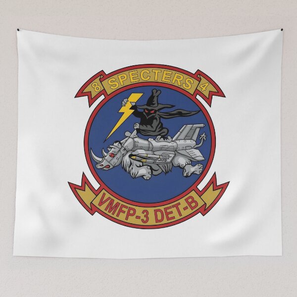 Item preview, USMC VMFP-3 Detachment B "Specters" Patch designed and sold by CharlieDesings.