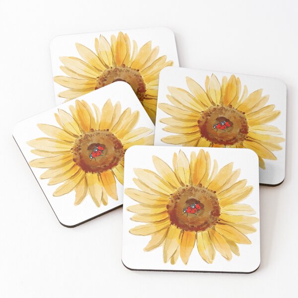 Item preview, Sunflower And Ladybugs. designed and sold by Dinasshop.