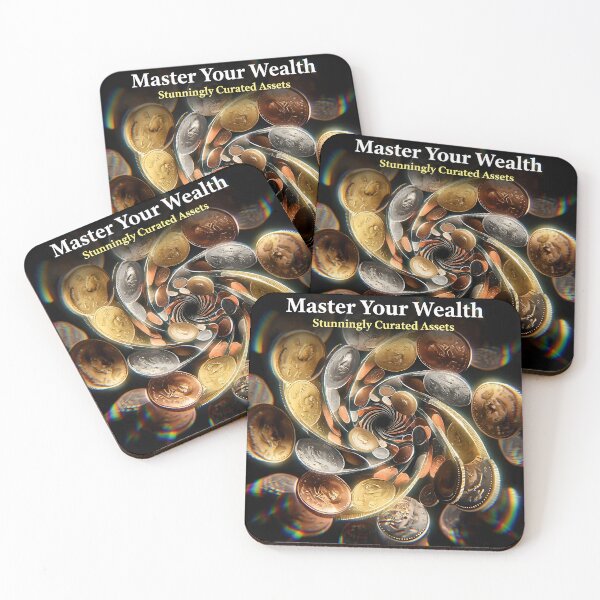 Item preview, Master Your Wealth Coin Vortex Poster: Fibonacci Spiral Currency Canvas designed and sold by Creative-RE.
