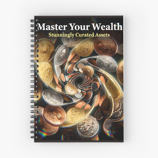 Item preview, Master Your Wealth Coin Vortex Poster: Fibonacci Spiral Currency Canvas designed and sold by Creative-RE.