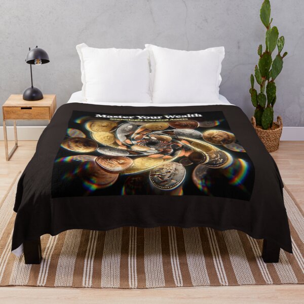 Item preview, Master Your Wealth Coin Vortex Poster: Fibonacci Spiral Currency Canvas designed and sold by Creative-RE.