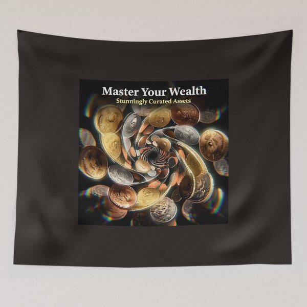 Item preview, Master Your Wealth Coin Vortex Poster: Fibonacci Spiral Currency Canvas designed and sold by Creative-RE.