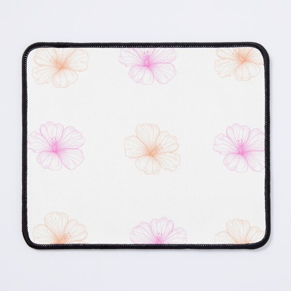 Artikelvorschau, Summer Botanical Floral Pattern Minimalist Pink and Orange Glowing Flower Art entworfen und verkauft von Mypixieart.