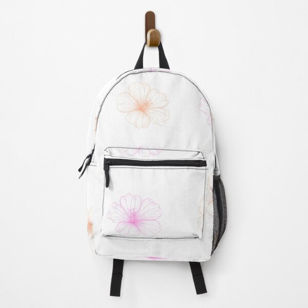 Artikelvorschau, Summer Botanical Floral Pattern Minimalist Pink and Orange Glowing Flower Art entworfen und verkauft von Mypixieart.