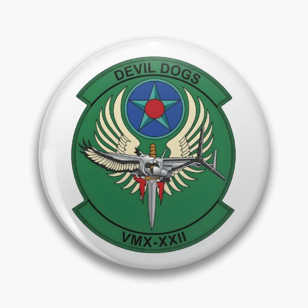 Item preview, USMC VMX-22 "Devil Dogs" Tiltrotor Operational Test Squadron Patch designed and sold by CharlieDesings.