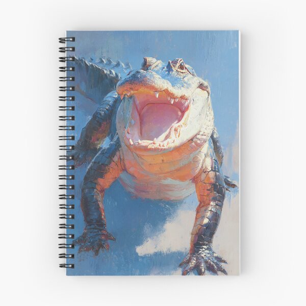 Item preview, Blue and Orange Alligator Watercolor designed and sold by CollegeTown.