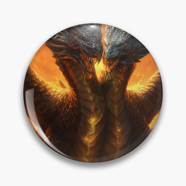Item preview, Two-Headed Dragon Guarding Ancient Hoard Fantasy designed and sold by StudioForge.