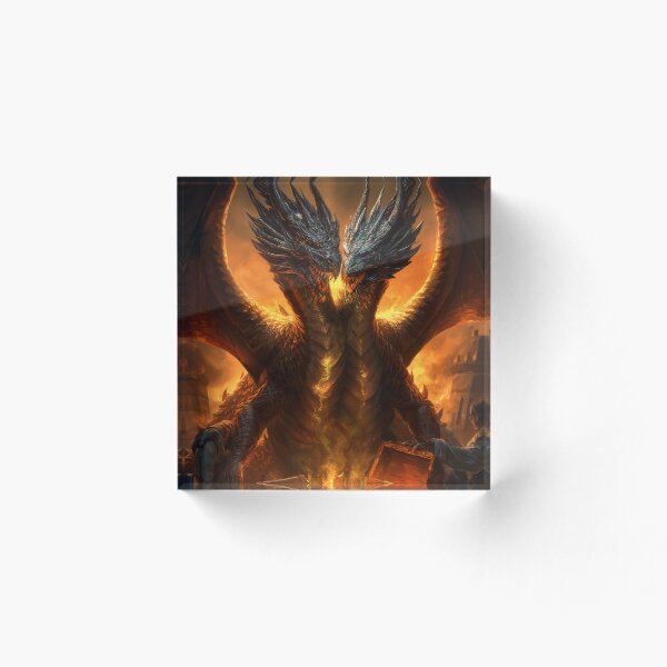 Item preview, Two-Headed Dragon Guarding Ancient Hoard Fantasy designed and sold by StudioForge.