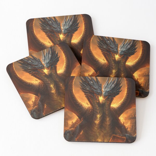 Item preview, Two-Headed Dragon Guarding Ancient Hoard Fantasy designed and sold by StudioForge.