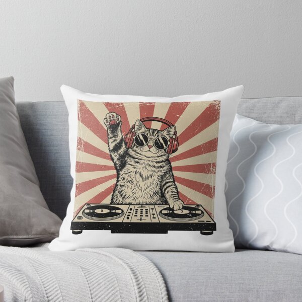 Item preview, Retro DJ Cat Shirt | Funny Disco Cat | Vintage Music Lover | Cool DJ Kitty Graphic Tee designed and sold by MS Pod Studio.