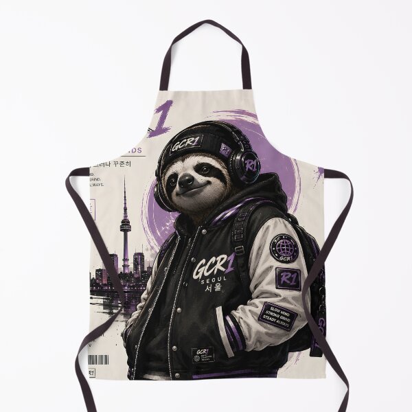 Item preview, GCR1 Seoul Legends Sloth Purple Urban Anime Mascot Graphic designed and sold by GCR1.