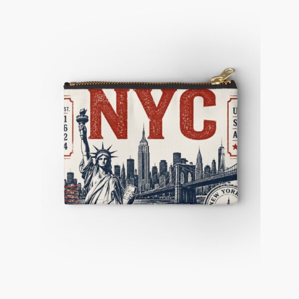 Item preview, NYC Vintage Travel Stamp | New York City Passport Style Design | Statue of Liberty Travel Sticker designed and sold by TulipsArtDesigns .