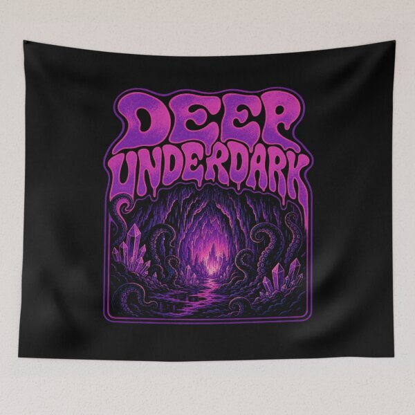 Item preview, Deep Underdark - Psychedelic Retro RPG Design designed and sold by Dice_Goblin_Studio.