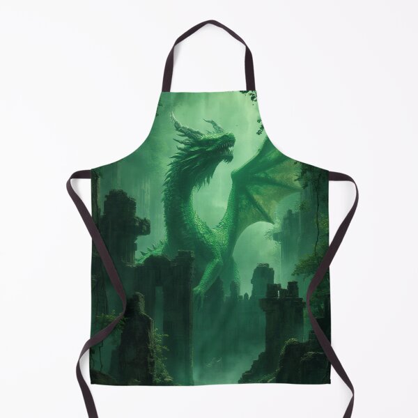 Item preview, Green Forest Dragon Among Ancient Trees Fantasy designed and sold by StudioForge.