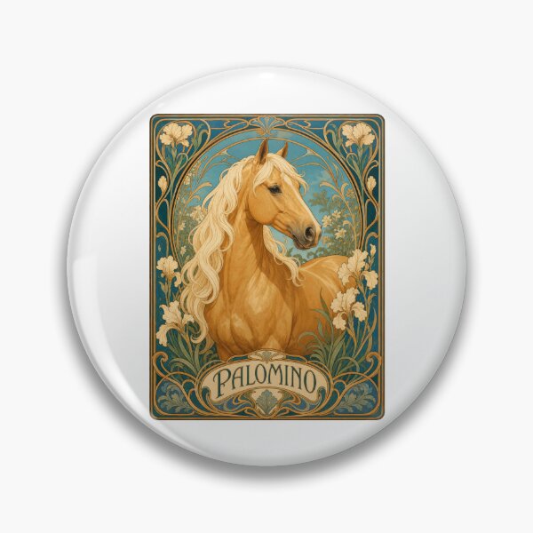 Item preview, Palomino Horse Art Nouveau Equine Lover designed and sold by AntiqueImages.