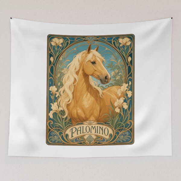 Item preview, Palomino Horse Art Nouveau Equine Lover designed and sold by AntiqueImages.