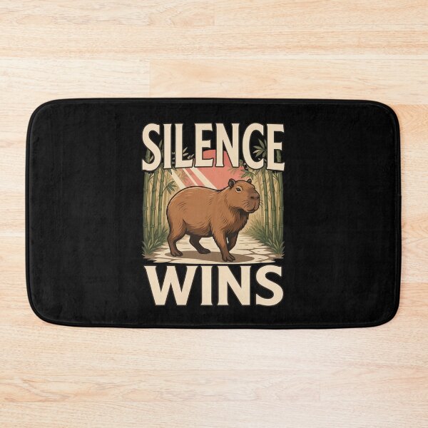 Item preview, Silence Wins Capybara – Vintage Stoic Zen Design designed and sold by No Excuses Supply.