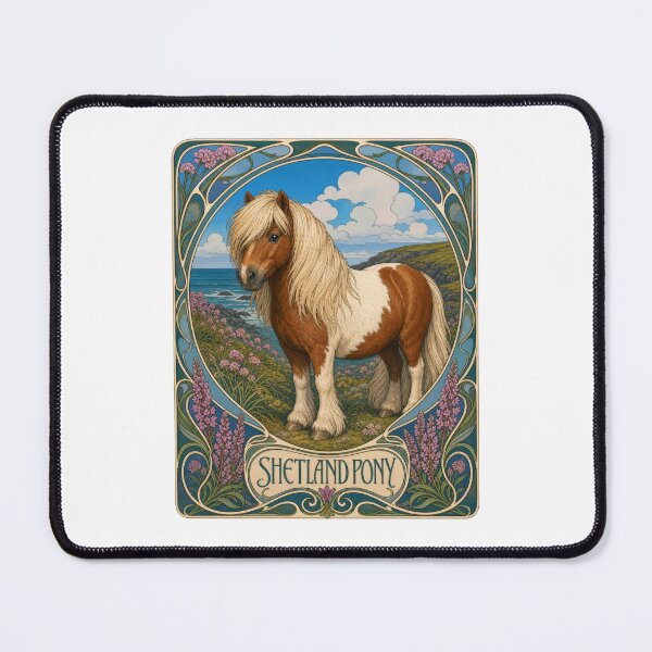 Item preview, Shetland Pony Art Nouveau Coastal Design designed and sold by AntiqueImages.