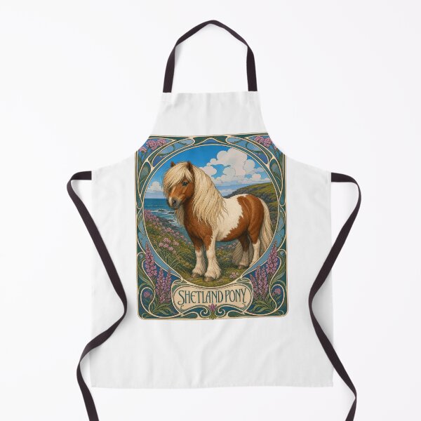 Item preview, Shetland Pony Art Nouveau Coastal Design designed and sold by AntiqueImages.