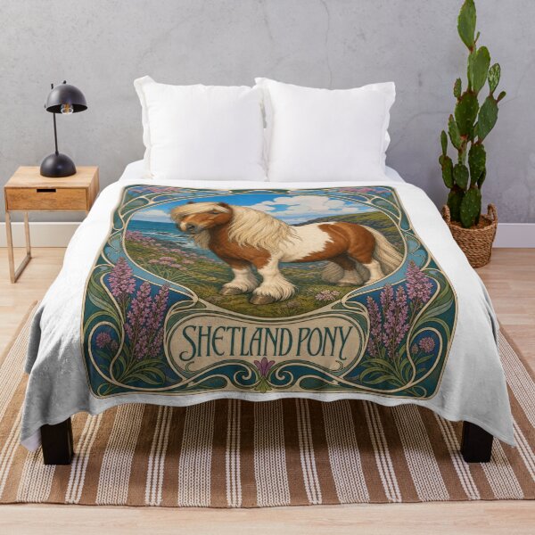 Item preview, Shetland Pony Art Nouveau Coastal Design designed and sold by AntiqueImages.