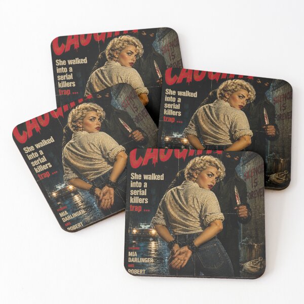 Item preview, CAUGHT! – Retro Grindhouse Serial Killer Thriller Poster designed and sold by obstinator.