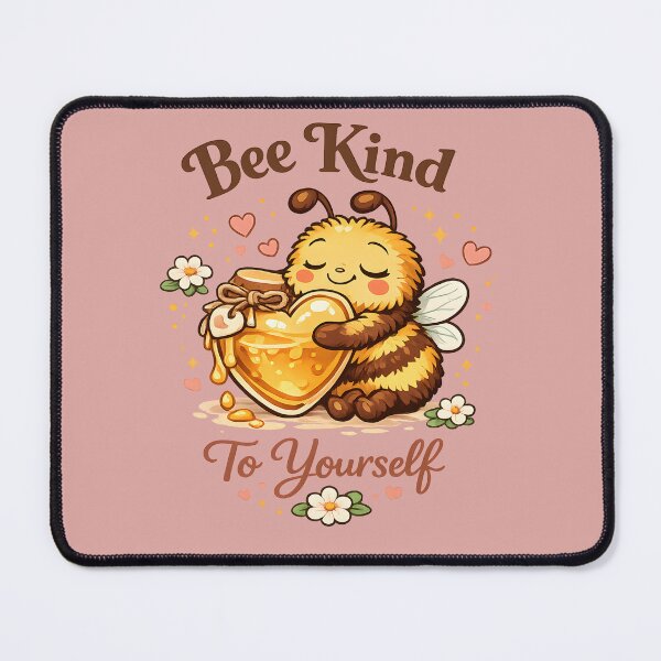 Item preview, Bee Kind To Yourself Cute Bee Hugging Honey Heart Jar Retro Vintage SVG Mental Health Self Love Bee T-Shirt Design designed and sold by MAD's Recreation Studio.