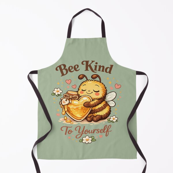 Item preview, Bee Kind To Yourself Cute Bee Hugging Honey Heart Jar Retro Vintage SVG  Mental Health Self Love Bee T-Shirt Design designed and sold by  MAD's Recreation Studio.
