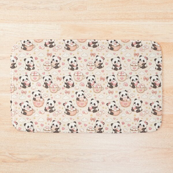 Artikelvorschau, Panda-Liebes-Marshmallow-Kawaii-Muster entworfen und verkauft von Soft Berry Studio.
