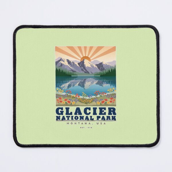 Item preview, Glacier National Park Montana Vintage Travel Poster designed and sold by Timeless Design.